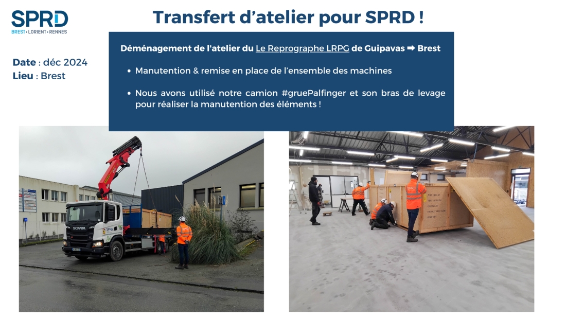  Transfert d&rsquo;atelier pour SPRD !