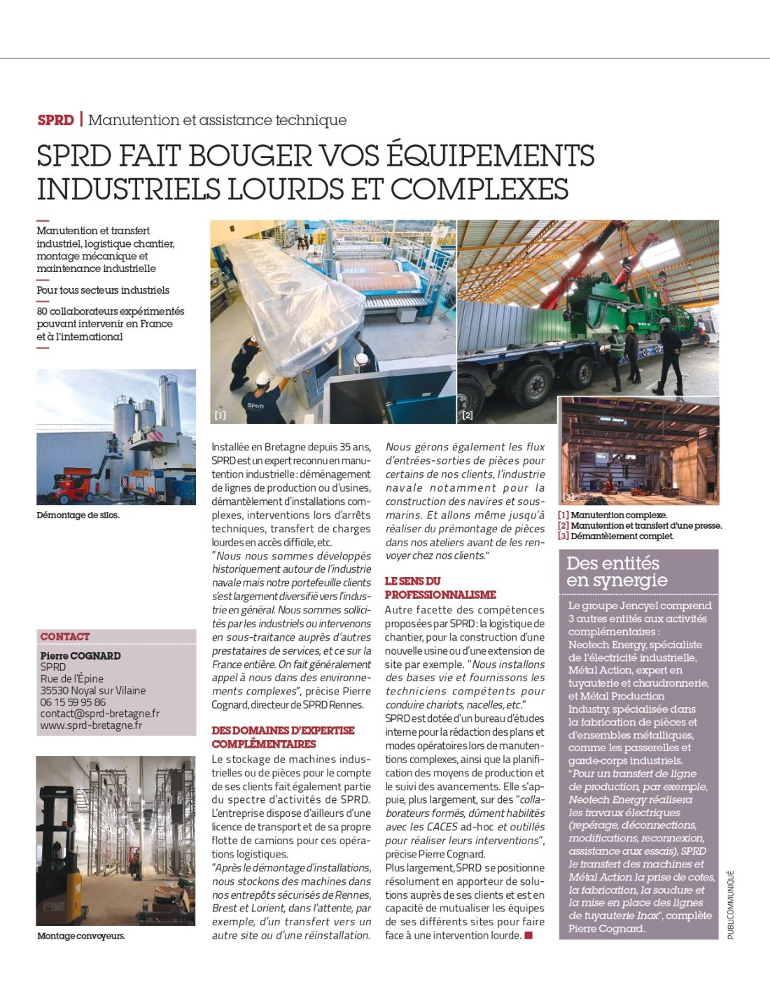 &ldquo;Sprd fait bouger vos &eacute;quipements lourds et complexes&rdquo;